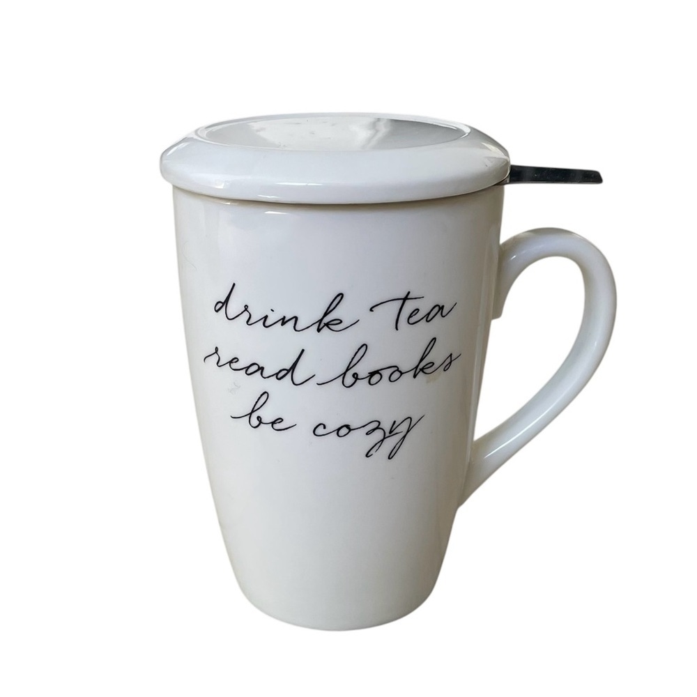 INDIGO Tea Mug Drink Tea Read Books Be Cozy
White One Size